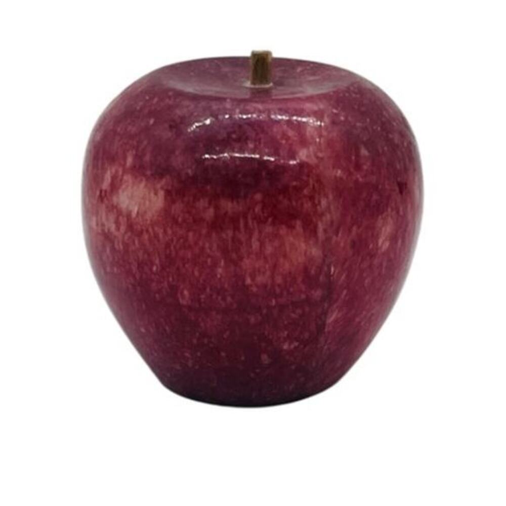 VTG Marble Alabaster Red Apple Paperweight Desk Decor Collectible Gift Retro MCM
